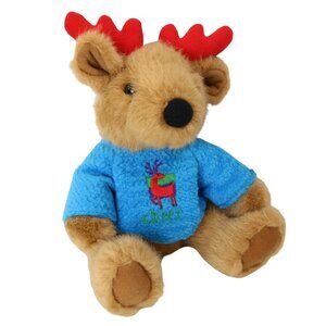 GAC Cheer Moose Reindeer Plush Stuffed Animal Christmas Treat Cetera 1998